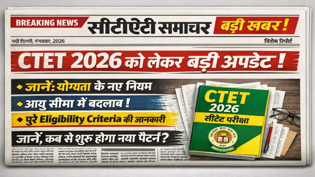 CTET 2026, CTET Eligibility, CTET Age Limit, CTET Qualification, CTET Exam 2026, Teacher Eligibility Test India, CBSE CTET, Teaching Jobs India