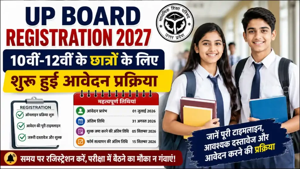 UP Board Registration 2027, UPMSP Registration 2027, UP Board Class 10 Registration, UP Board Class 12 Registration, UP Board Exam 2027, UP Board Latest News, UPMSP News, UP Board Online Registration, Uttar Pradesh Board News, Education News Hindi