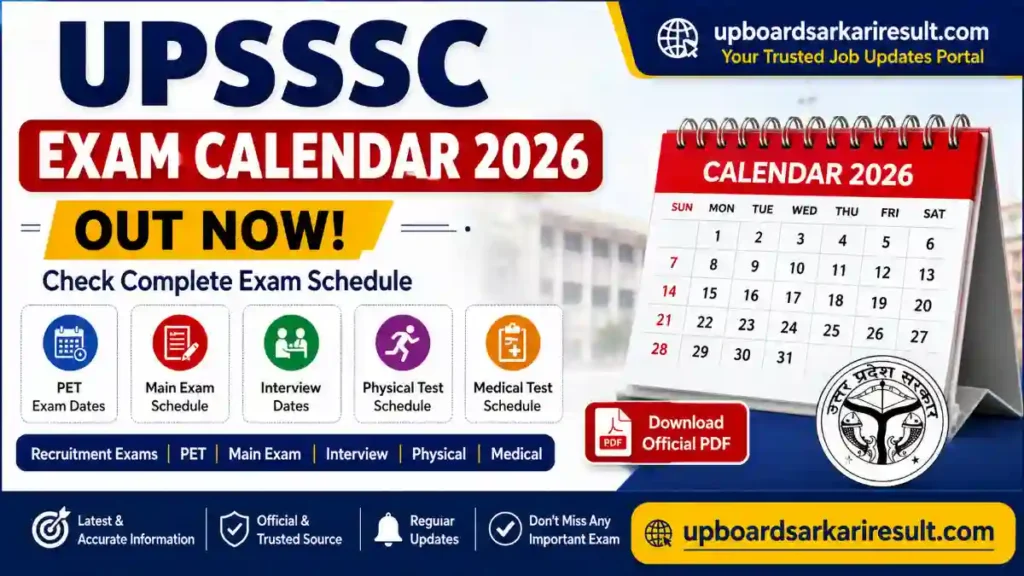 UPSSSC Exam Calendar 2026, UPSSSC Calendar 2026, UPSSSC Exam Date 2026, UPSSSC Exam Schedule 2026, UPSSSC PET 2026, UPSSSC PET Exam Date, UPSSSC Recruitment 2026, UPSSSC Notification 2026, UPSSSC Exam Calendar PDF, UPSSSC Official Calendar, Uttar Pradesh Exam Calendar 2026, UPSSSC Latest News, Sarkari Result UPSSSC, Government Jobs 2026, UPSSSC Main Exam 2026, UPSSSC Interview Schedule, UPSSSC Admit Card, UPSSSC Result 2026, UPSSSC Syllabus, UPSSSC Official Website